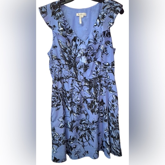 BCBGeneration Blue and White Sleeveless Sundress - Picture 3 of 5